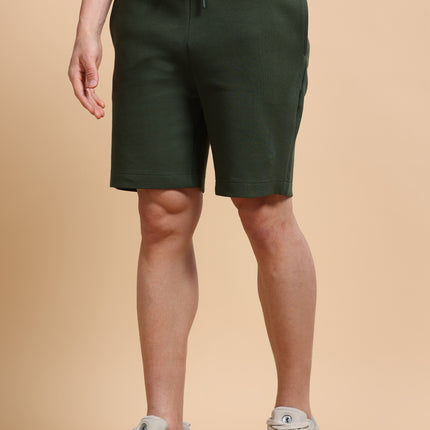 Men's Cotton Rich Stretchable Shorts - Olive