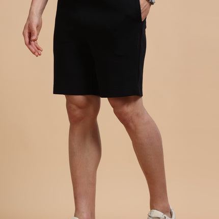 Men's Cotton Rich Stretchable Shorts - Black