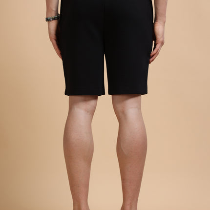 Men's Cotton Rich Stretchable Shorts - Black