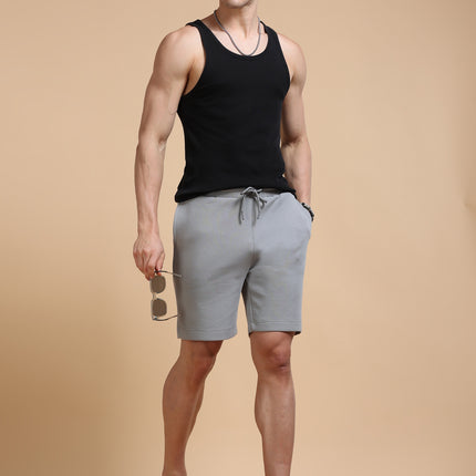 Men's Cotton Rich Stretchable Shorts - Gray
