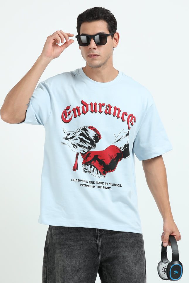 Men's Oversized Drop Shoulder T-Shirt - Blue