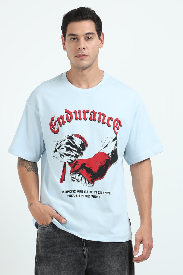 Men's Oversized Drop Shoulder T-Shirt - Blue