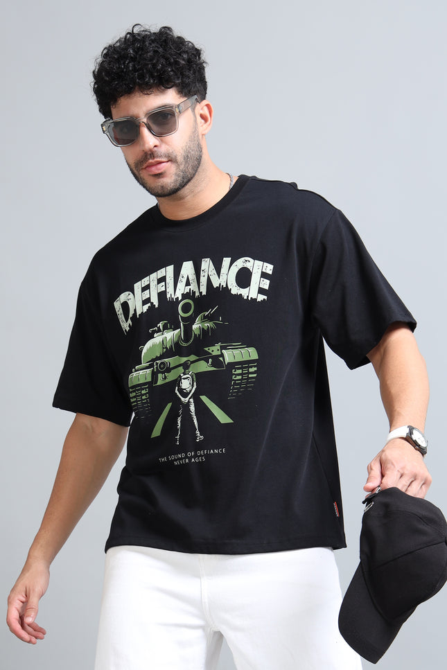 Men's Oversized Drop Shoulder T-Shirt - Black