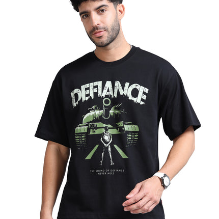 Men's Oversized Drop Shoulder T-Shirt - Black