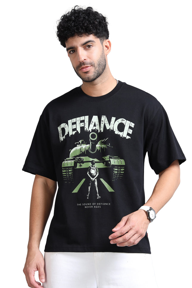 Men's Oversized Drop Shoulder T-Shirt - Black