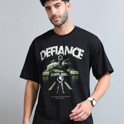 Men's Oversized Drop Shoulder T-Shirt - Black