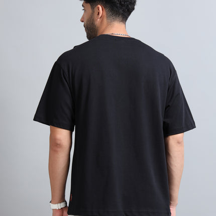 Men's Oversized Drop Shoulder T-Shirt - Black