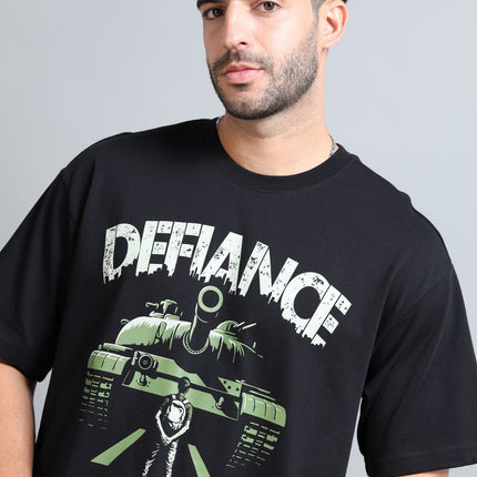 Men's Oversized Drop Shoulder T-Shirt - Black