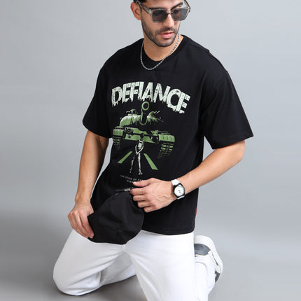 Men's Oversized Drop Shoulder T-Shirt - Black