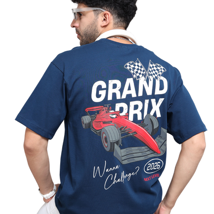 Men's Oversized Drop Shoulder T-Shirt 2 - Navy