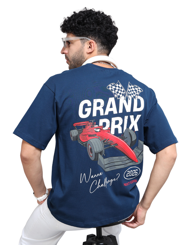 Men's Oversized Drop Shoulder T-Shirt 2 - Navy