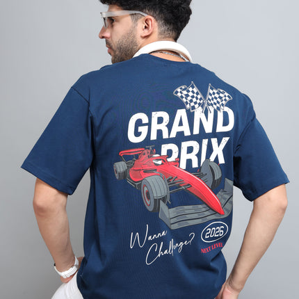 Men's Oversized Drop Shoulder T-Shirt 2 - Navy