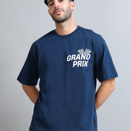 Men's Oversized Drop Shoulder T-Shirt 2 - Navy