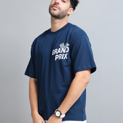 Men's Oversized Drop Shoulder T-Shirt 2 - Navy