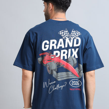 Men's Oversized Drop Shoulder T-Shirt 2 - Navy