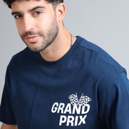 Men's Oversized Drop Shoulder T-Shirt 2 - Navy