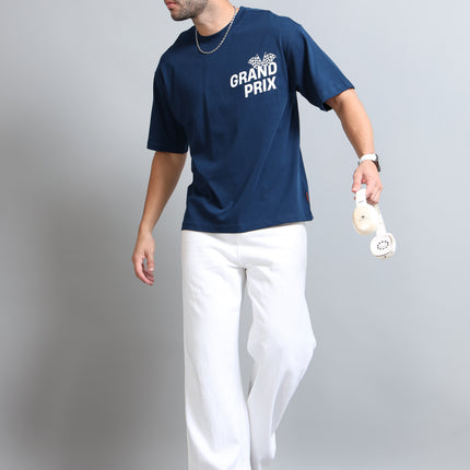 Men's Oversized Drop Shoulder T-Shirt 2 - Navy