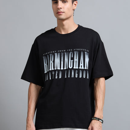 Men's Oversized Drop Shoulder T-Shirt - Black