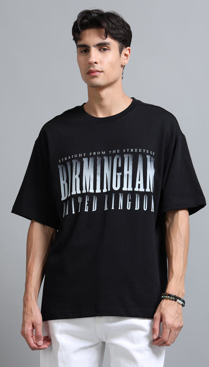 Men's Birmingham Oversized T-Shirt - Black