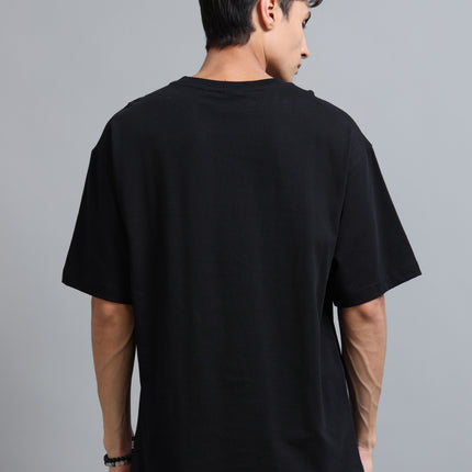 Men's Oversized Drop Shoulder T-Shirt - Black