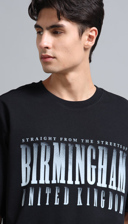 Men's Birmingham Oversized T-Shirt - Black