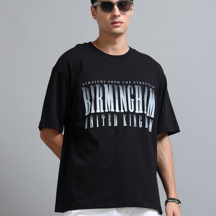 Men's Oversized Drop Shoulder T-Shirt - Black