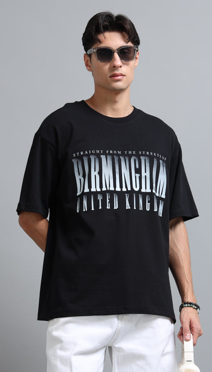 Men's Birmingham Oversized T-Shirt - Black