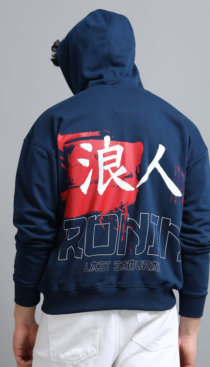 Men's Drop Shoulder Hoodie - Navy