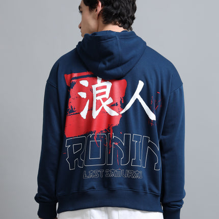 Men's Drop Shoulder Hoodie - Navy