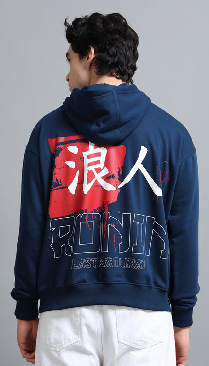 Men's Drop Shoulder Hoodie - Navy