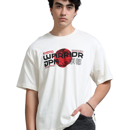 Men's Oversized Drop Shoulder T-Shirt - Beige