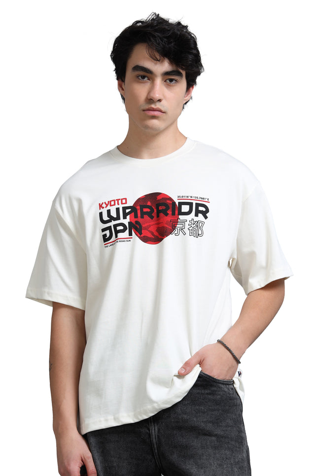 Men's Oversized Drop Shoulder T-Shirt - Beige