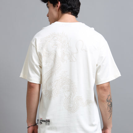 Men's Oversized Drop Shoulder T-Shirt - Beige