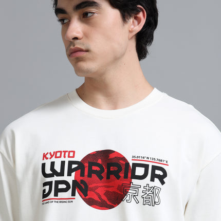 Men's Oversized Drop Shoulder T-Shirt - Beige