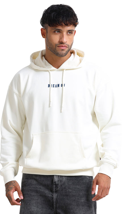 Men's Drop Shoulder Hoodie - Beige