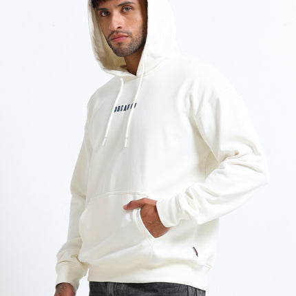 Men's Drop Shoulder Hoodie - Beige