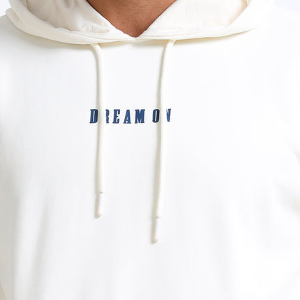 Men's Drop Shoulder Hoodie - Beige