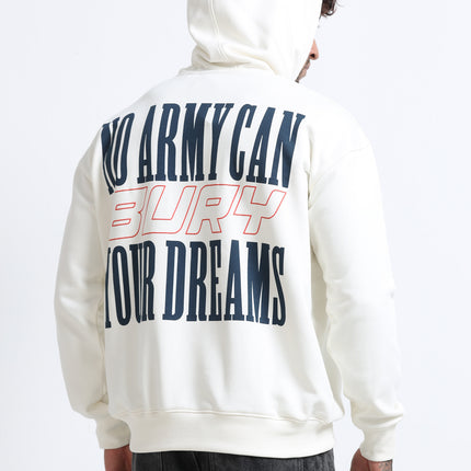 Men's Drop Shoulder Hoodie - Beige
