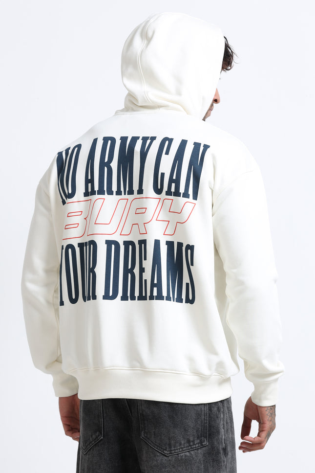 Men's Drop Shoulder Hoodie - Beige