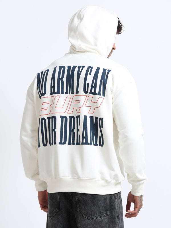 Men's Drop Shoulder Hoodie - Beige
