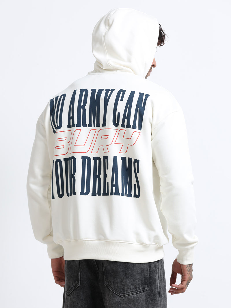 Men's Drop Shoulder Hoodie - Beige