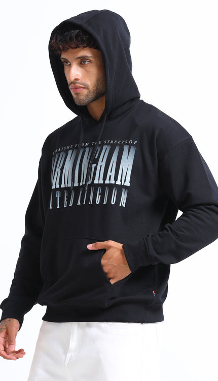 Men's  Birmingham Drop Shoulder Hoodie - Black