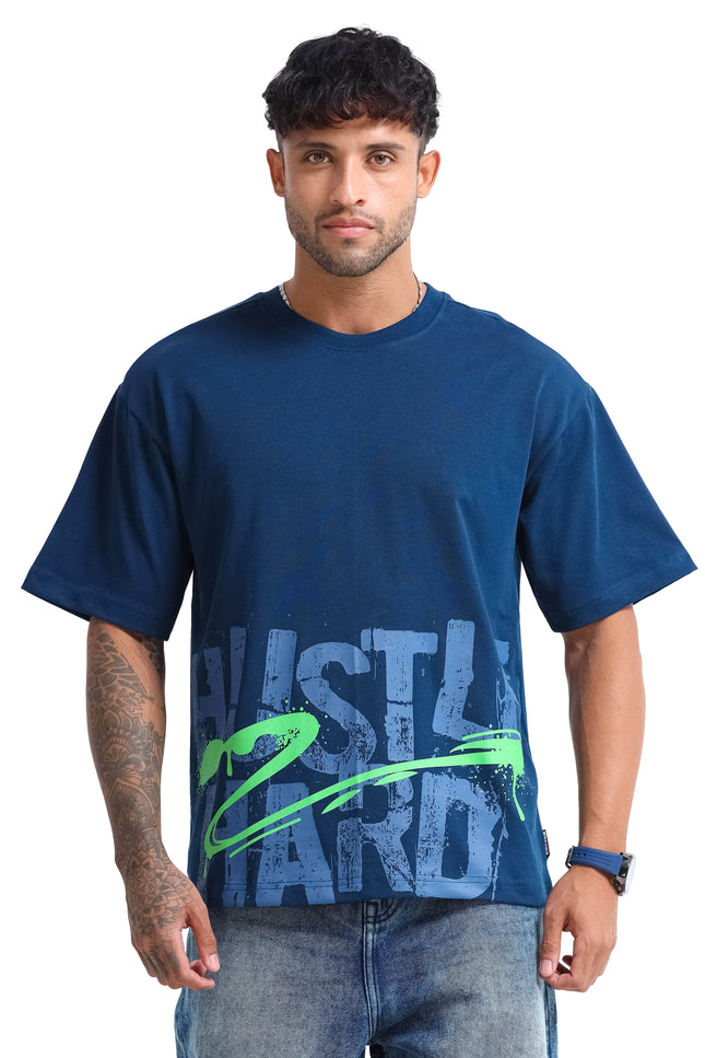 Men's Oversized Drop Shoulder T-Shirt - Navy