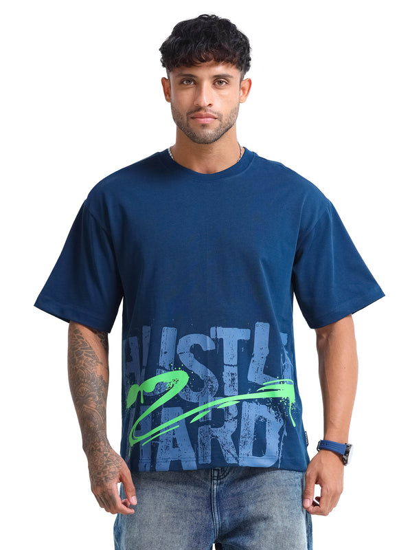 Men's Oversized Drop Shoulder T-Shirt - Navy