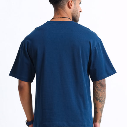 Men's Oversized Drop Shoulder T-Shirt - Navy