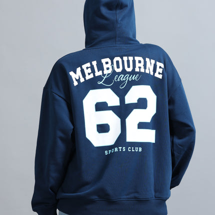 Women's Drop Shoulder Hoodie - Navy