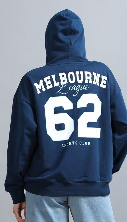 Women's Drop Shoulder Hoodie - Navy