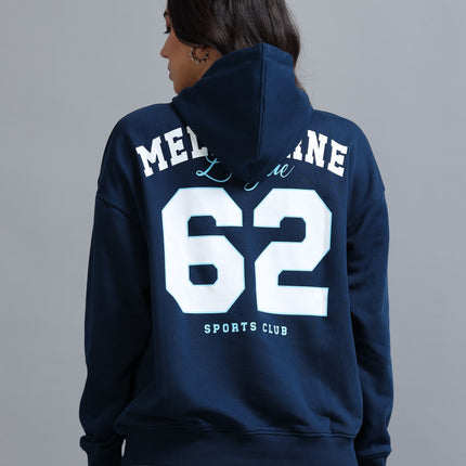 Women's Drop Shoulder Hoodie - Navy