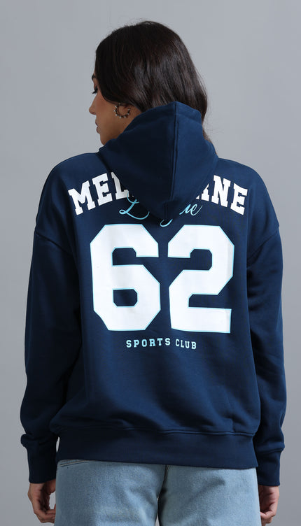 Women's Drop Shoulder Hoodie - Navy