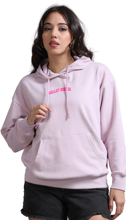 Women's Drop Shoulder Hoodie - Blush Pink